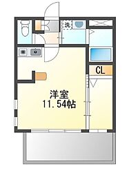 パティオ和白 ワンルームの間取図画像