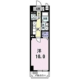 D・マローネ桂 1Kの間取図画像