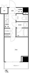 ルーブル三田 5階1Kの間取り