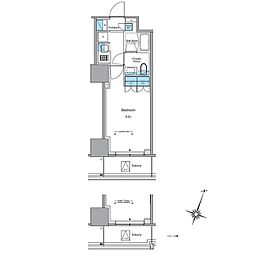 ルフォンプログレ渋谷ヒルトップ 1Kの間取図画像