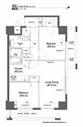 JR京浜東北・根岸線 鶴見駅 徒歩5分の賃貸マンション 6階2LDKの間取り