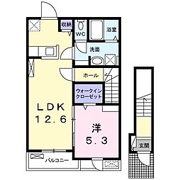 マルベリー 1LDKの間取図画像