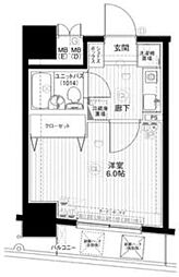 メインステージ蒲田ＩＩ 12階1Kの間取り