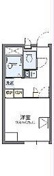 レオパレスカーサ 1階1Kの間取り