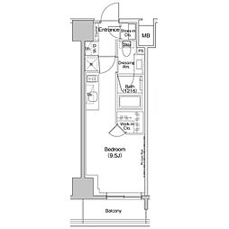東京メトロ日比谷線 入谷駅 徒歩2分の賃貸マンション 5階ワンルームの間取り