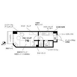 Petitgrandeロワール 1Kの間取図画像