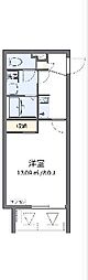 クレイノチビラーサンK 1Kの間取図画像
