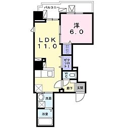 東京メトロ日比谷線 南千住駅 徒歩12分の賃貸マンション 2階1LDKの間取り