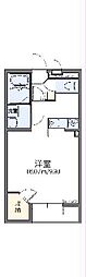 レオネクストジュネス7 1Kの間取図画像