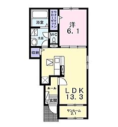 間取図画像 1LDK
