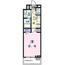 東京メトロ千代田線 北綾瀬駅 徒歩5分の賃貸アパート 3階1Kの間取り