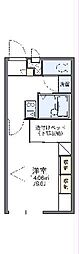 レオパレスハッピーアイランド1 1Kの間取図画像