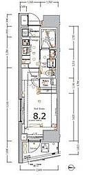 ＸＥＢＥＣ大鳥居ＡＳＹＬＣＯＵＲＴ 4階1Kの間取り