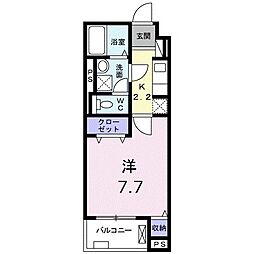 アコリエンテ 1Kの間取図画像