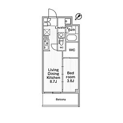 JR山手線 巣鴨駅 徒歩4分の賃貸マンション 4階1LDKの間取り