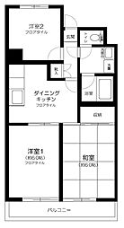 京王井の頭線 久我山駅 徒歩9分の賃貸マンション 1階3DKの間取り