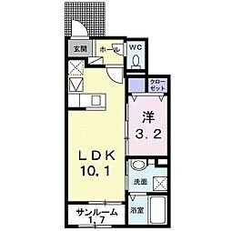 アヴィニヤアーリ19 1LDKの間取図画像