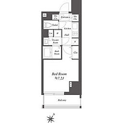 BRANSIESTA北品川 1Kの間取図画像