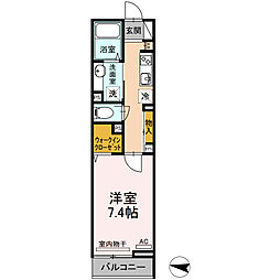 Eminence池上 1Kの間取図画像