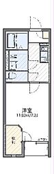 レオネクストモズ 2階1Kの間取り