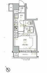 ベルシード品川西大井 4階1Kの間取り
