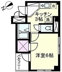 東武東上線 東武練馬駅 徒歩2分の賃貸マンション 3階1Kの間取り