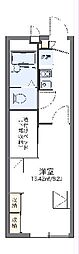 レオパレスパーシモン 1Kの間取図画像