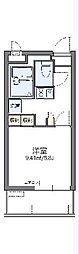 レオパレスMINE 1Kの間取図画像