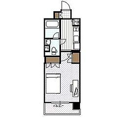 東京メトロ丸ノ内線 四谷三丁目駅 徒歩3分の賃貸マンション 3階1Kの間取り
