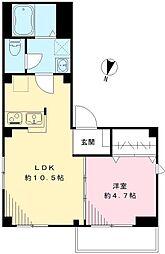 ハーモニー荻窪 1LDKの間取図画像