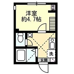 グレースコート西横浜 1階1Kの間取り