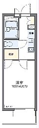 レオパレスファーストコートユウ 1Kの間取図画像