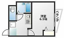 東武東上線 上板橋駅 徒歩4分の賃貸マンション 3階1Kの間取り