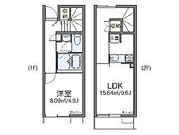 レオネクストスズキ 1LDKの間取図画像