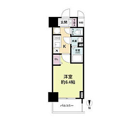 阪急京都本線 淡路駅 徒歩4分の賃貸マンション 12階1Kの間取り