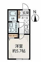 JR埼京線 浮間舟渡駅 徒歩10分の賃貸マンション 3階1Kの間取り