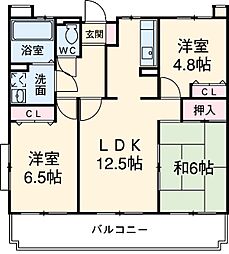アルカンシエル 3LDKの間取図画像