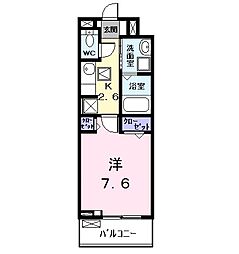 ローレルWest 1Kの間取図画像