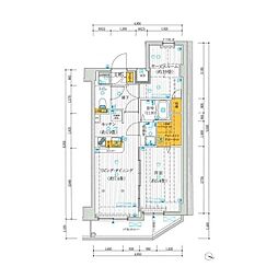 プレール・ドゥーク東品川 1SLDKの間取図画像
