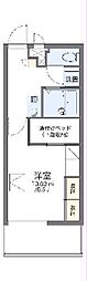 レオパレス城 1Kの間取図画像