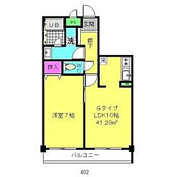 チェアーズ鵜の木 1LDKの間取図画像