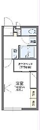 レオパレスコンタディーノ岡崎 1Kの間取図画像