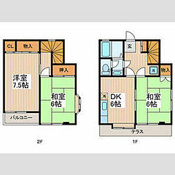 ステラ小峰Ａ 1階3DKの間取り