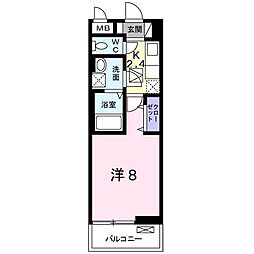 フランソーレ 1Kの間取図画像