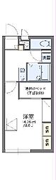 レオパレス雫 1Kの間取図画像