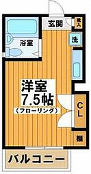 京王線 下高井戸駅 徒歩3分の賃貸アパート 1階ワンルームの間取り