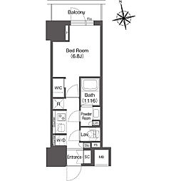 東京メトロ銀座線 稲荷町駅 徒歩3分の賃貸マンション 5階1Kの間取り