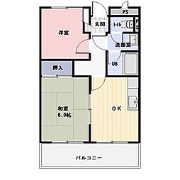 サンヒルズ 2DKの間取図画像