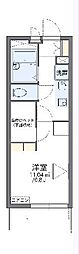 レオパレス二之宮 1Kの間取図画像