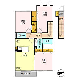 間取図画像 3LDK